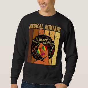 Moletom Assistente médico afro-americano Black Hist