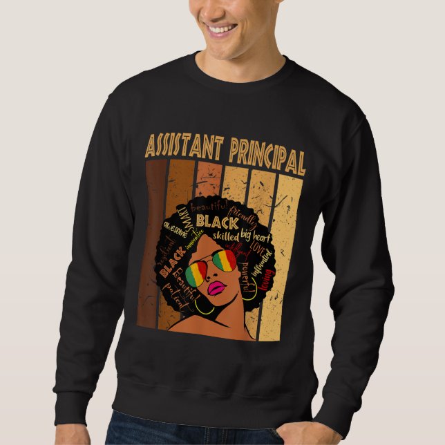 Moletom Assistente Principal Afro-Africana Black Histo (Frente)