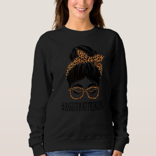 Moletom Assistente Principal Leopard Messy Bun Women Back