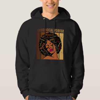 Moletom Assistente Social Escolar Negra Afro-Americana M