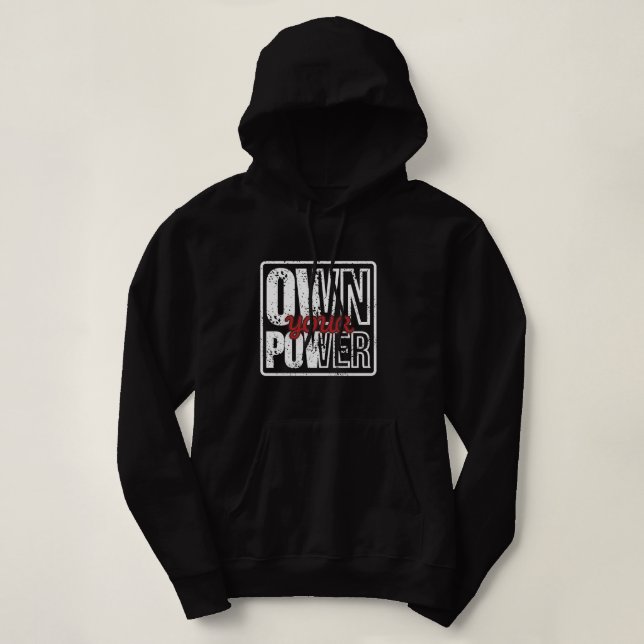 Moletom Assuma Seu Poder – Design de Citação Motivacional  (Frente do Design)