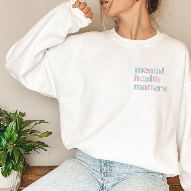 Moletom Assuntos de Saúde Mental | Citação das Cinzas mist (Mental Health Matters Sweatshirt | Quote Mixed French Grey | Aesthetic Sweater)