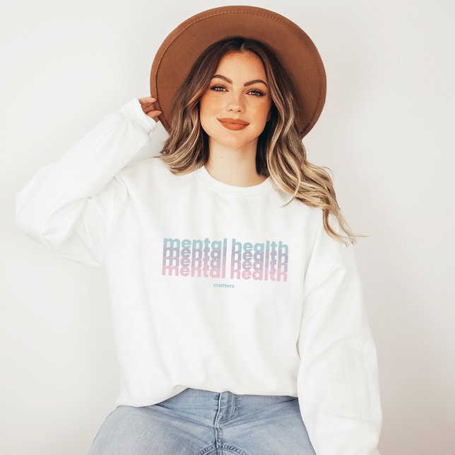 Moletom Assuntos de Saúde Mental | Poppins Cinzas francesa (Mental Health Matters Sweatshirt | Poppins French Gray | Aesthetic Sweater)