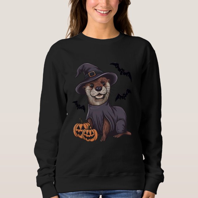 Moletom Assustador Pumpkin Bat Engraçado Bruxa Chapada Ott (Frente)
