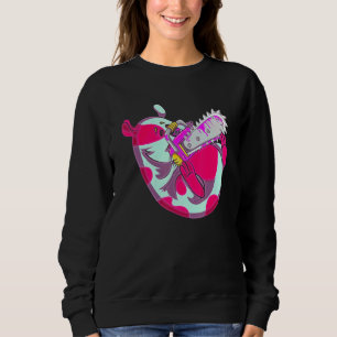 Moletom Assustador Vaporwave Art Chainsaw Animal Creepy