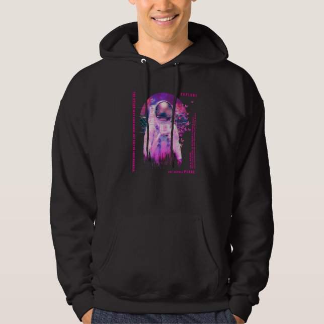 Moletom Astral Plane Astronaut And Butterfly Graphic (Frente)