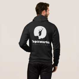 Moletom Astro Black e White Zip Hoodie
