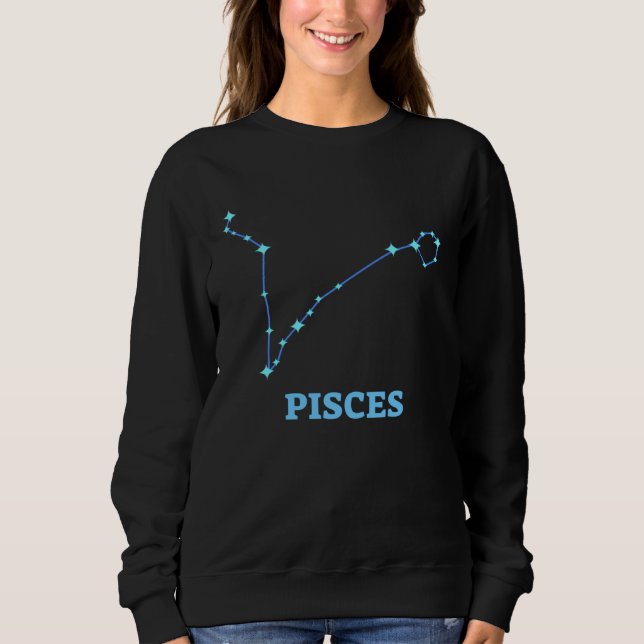 Moletom Astrology Zodiac Sign Pisces Horoscope Constellati (Frente)