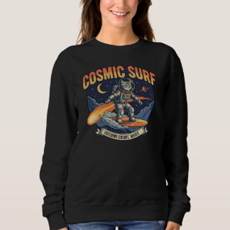 Moletom Astronaut Cat Surfing Comic Waves