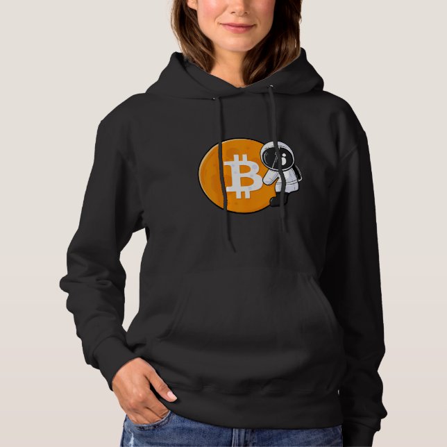 Moletom Astronaut Holding Bitcoin To The Moon HODL BTC Cry (Frente)