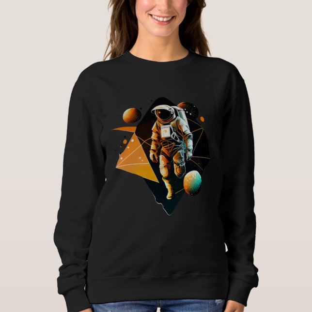 Moletom Astronaut in Space Aesthetic Wave Planet Eclipse   (Frente)