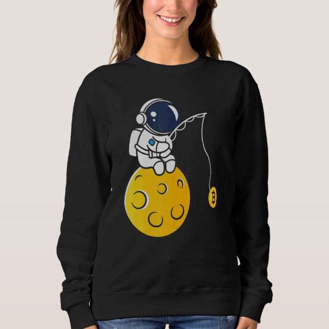 Moletom Astronaut Moon Fishing BTC Crypto Cryptocurrency B (Frente)