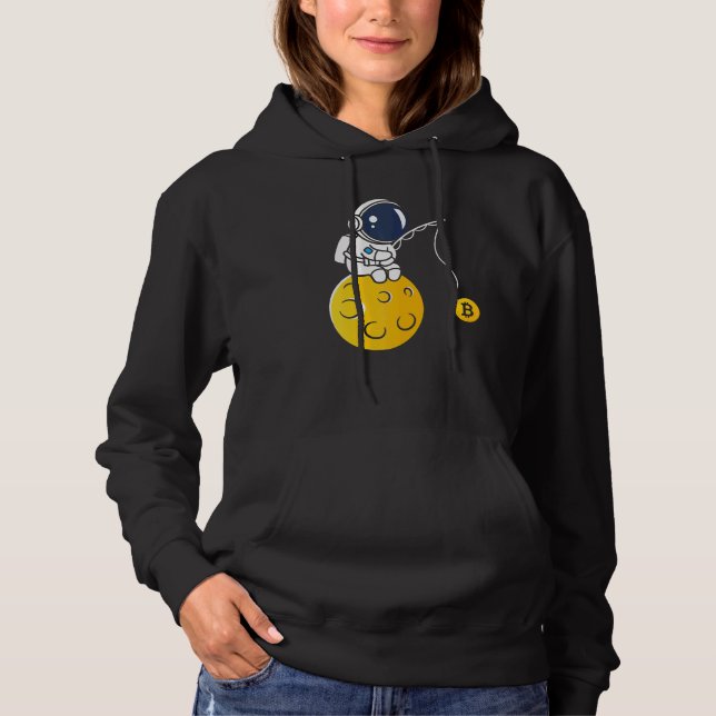 Moletom Astronaut Moon Fishing BTC Crypto Cryptocurrency B (Frente)