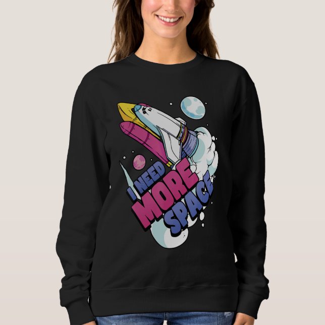 Moletom Astronaut Space Galaxy Explorer Preciso De Mais Es (Frente)