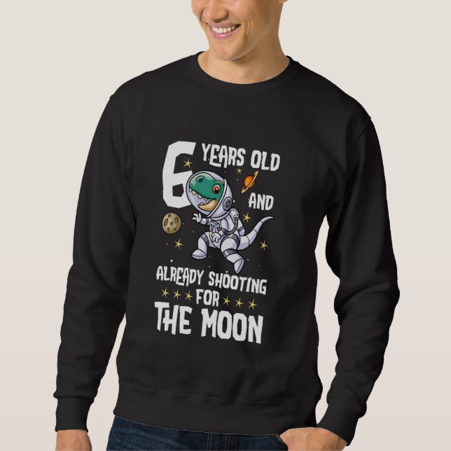 Moletom Astronauta 6 Astronauta Boys Espaço Aniversário 6  (Frente)