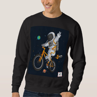 Moletom Astronauta andando de bicicleta BMX