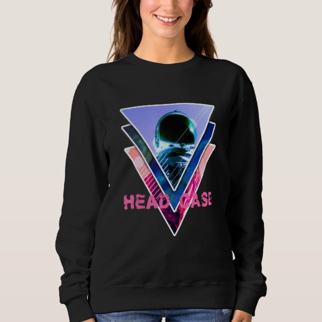 Moletom Astronauta Cabeça Estética Vaporwave Espaço Arte (Frente)
