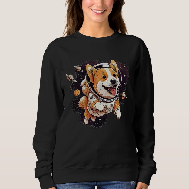 Moletom Astronauta Cachorro Cachorro Cachorro para Criança (Frente)