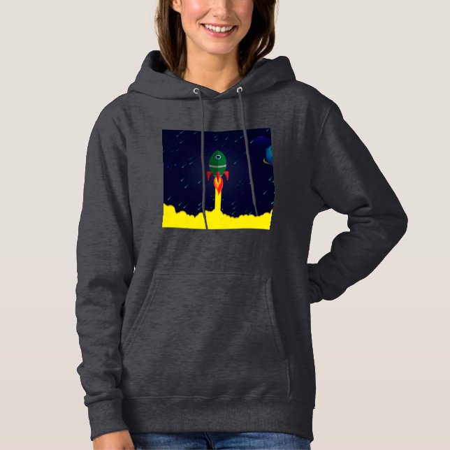 Moletom Astronauta da astronauta da espaçonave do foguete (Frente)