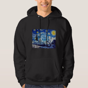 Moletom Astronauta descansando sob Starry Night Hoodie