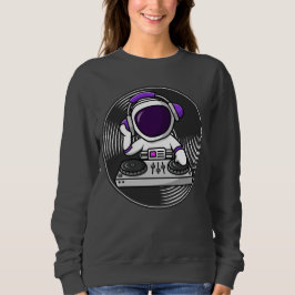 Moletom Astronauta DJ Cute Space Music design