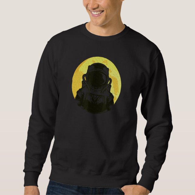 Moletom Astronauta Espacial Lua Sunset Vintage Retro (Frente)