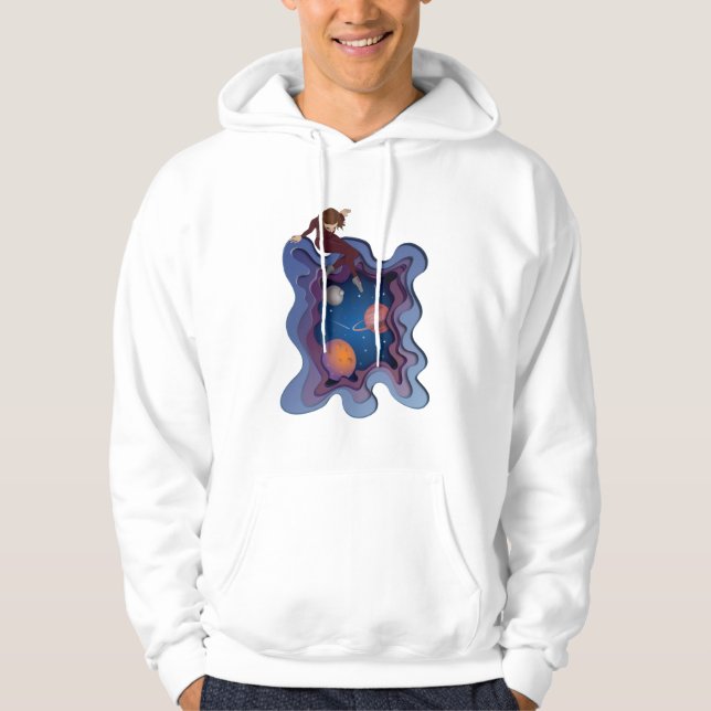 Moletom Astronauta Girl Space Gazing (Frente)