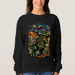 Moletom Astronauta Montando um T-Rex – Dinossauro Espacial