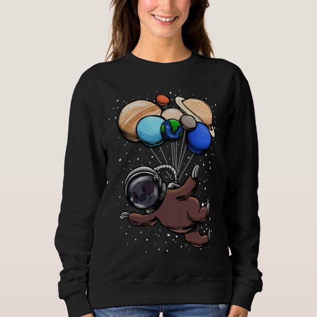Moletom Astronauta Sloth Space Stars Gala Bela de Animais  (Frente)