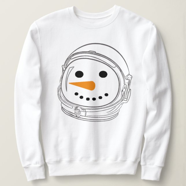 Moletom Astronauta Snowman Sweatshirt - Feliz Natal (Frente do Design)
