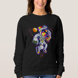 Moletom Astronauta Space Music Radio Boom Box Humor Retroa