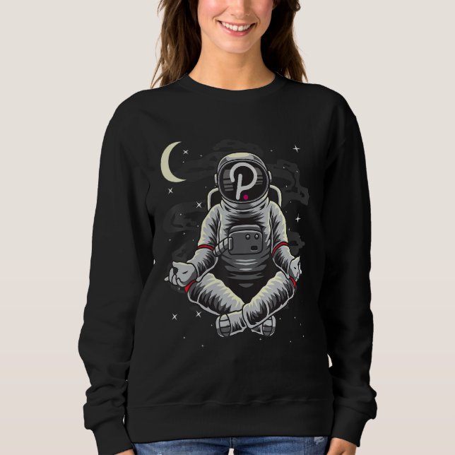 Moletom Astronauta Yoga Polkadot Coin To The Moon Crypt (Frente)