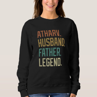 Moletom Atharv Husband Father Legend Father's Day Retro