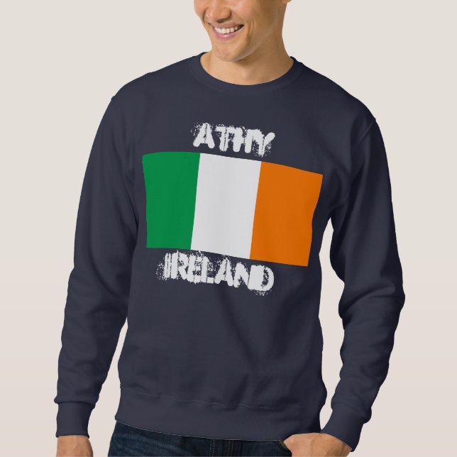 Moletom Athy, Irlanda com bandeira irlandesa (Frente)