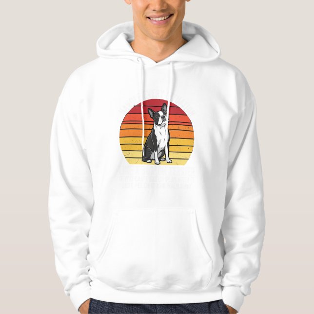 Moletom Atitude de Cachorro Retro Engraçado Boston Terrier (Frente)