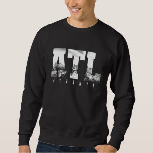 Moletom Atl Atlanta Skyline Pride Black & White Vintage Ge