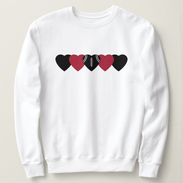 Moletom Atlanta Falcons Heart Football (Frente do Design)