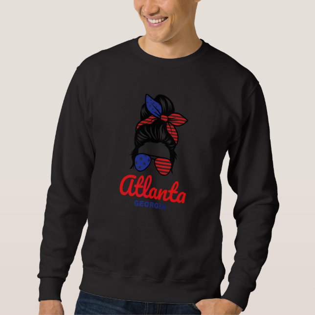 Moletom Atlanta Geórgia Coque Desarrumado Retrô (Frente)