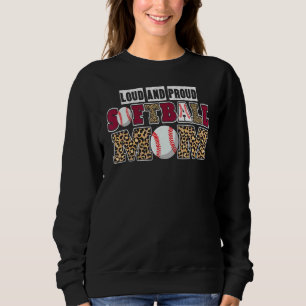 Moletom Atletas De Campo De Softball Louco E Orgulhoso Mãe