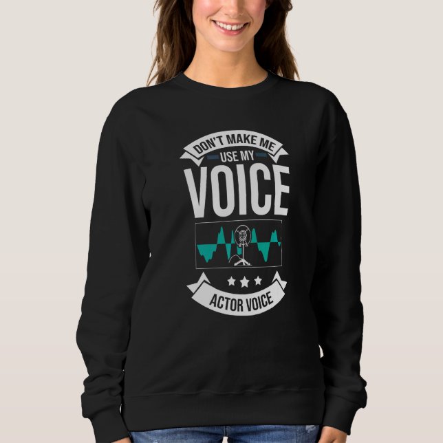 Moletom Ator de Voz Atriz de Voz Atuação Talento Voz (Frente)