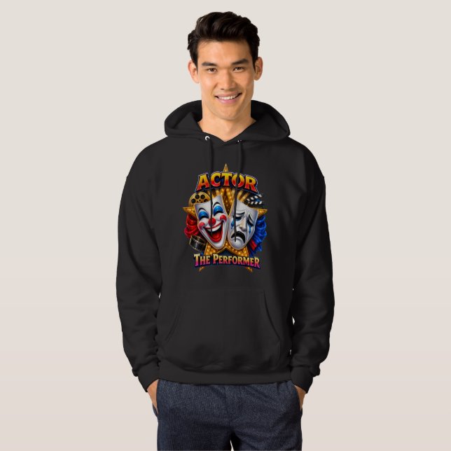 Moletom Ator - O Performer Masculino Escuro (Frente Completa)