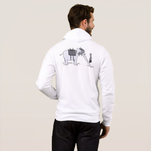 Moletom Atualização de elefante homens branco Bella capuz
