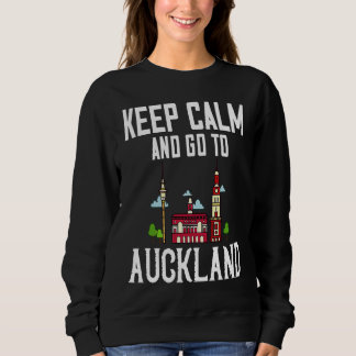 Moletom Auckland New Zealand City Skyline Map Travel