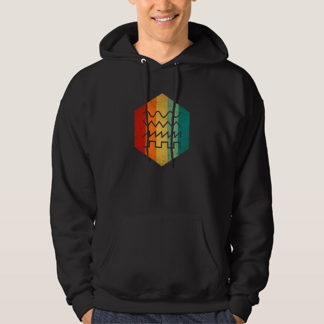 Moletom Áudio de Nerd analógico de forma de onda do sintet (Frente)