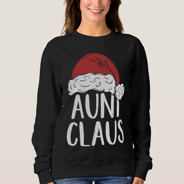 Moletom Aunt Claus Christmas Costume  Santa Matching Famil (Frente)