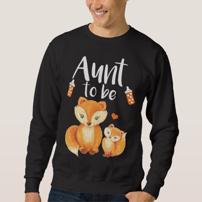 Moletom Aunt To Be Fox Baby Shower Cute Forest Animal (Frente)