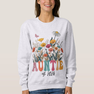 Moletom Auntie Sweatshirt, Custom, Promoted to Aunt