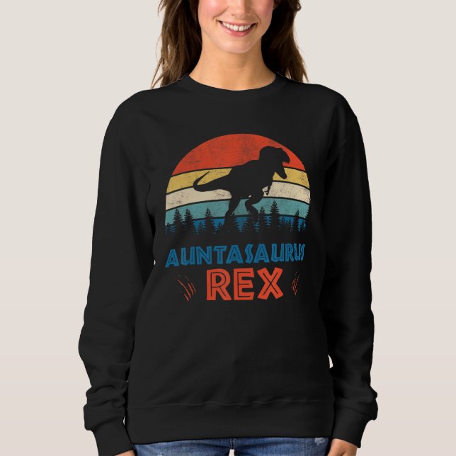 Moletom Auntsaurus T Rex Dinossaur Tia Saurus Matriz Famil (Frente)