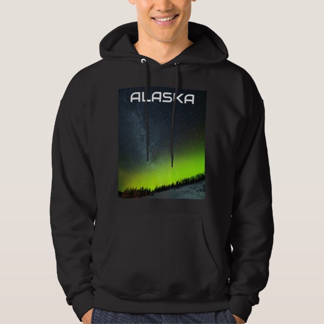 Moletom Aurora Borealis Norte luzes no Alasca noite (Frente)