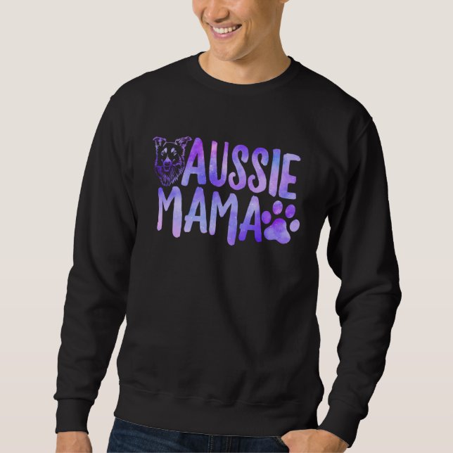 Moletom Aussie Mama Australian Shepherd Herding Dog Mom Da (Frente)